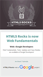 Mobile Screenshot of html5rocks.com